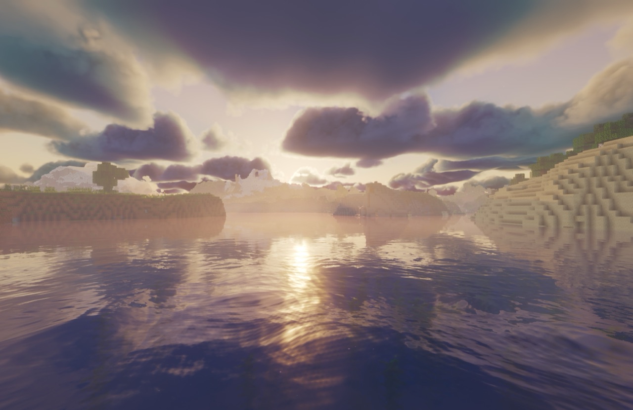 Lake at sunset