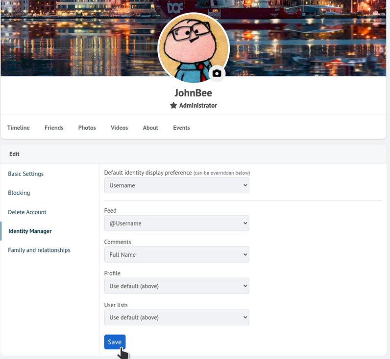 Profile Settings