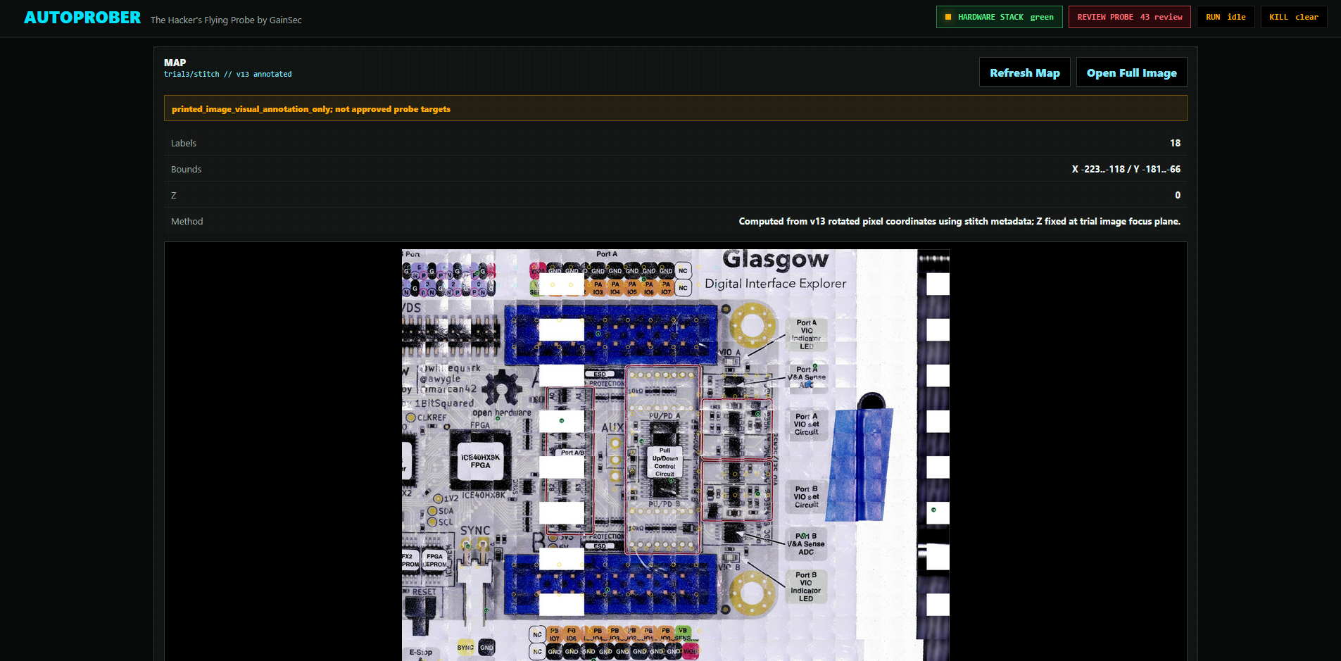 Annotated map view