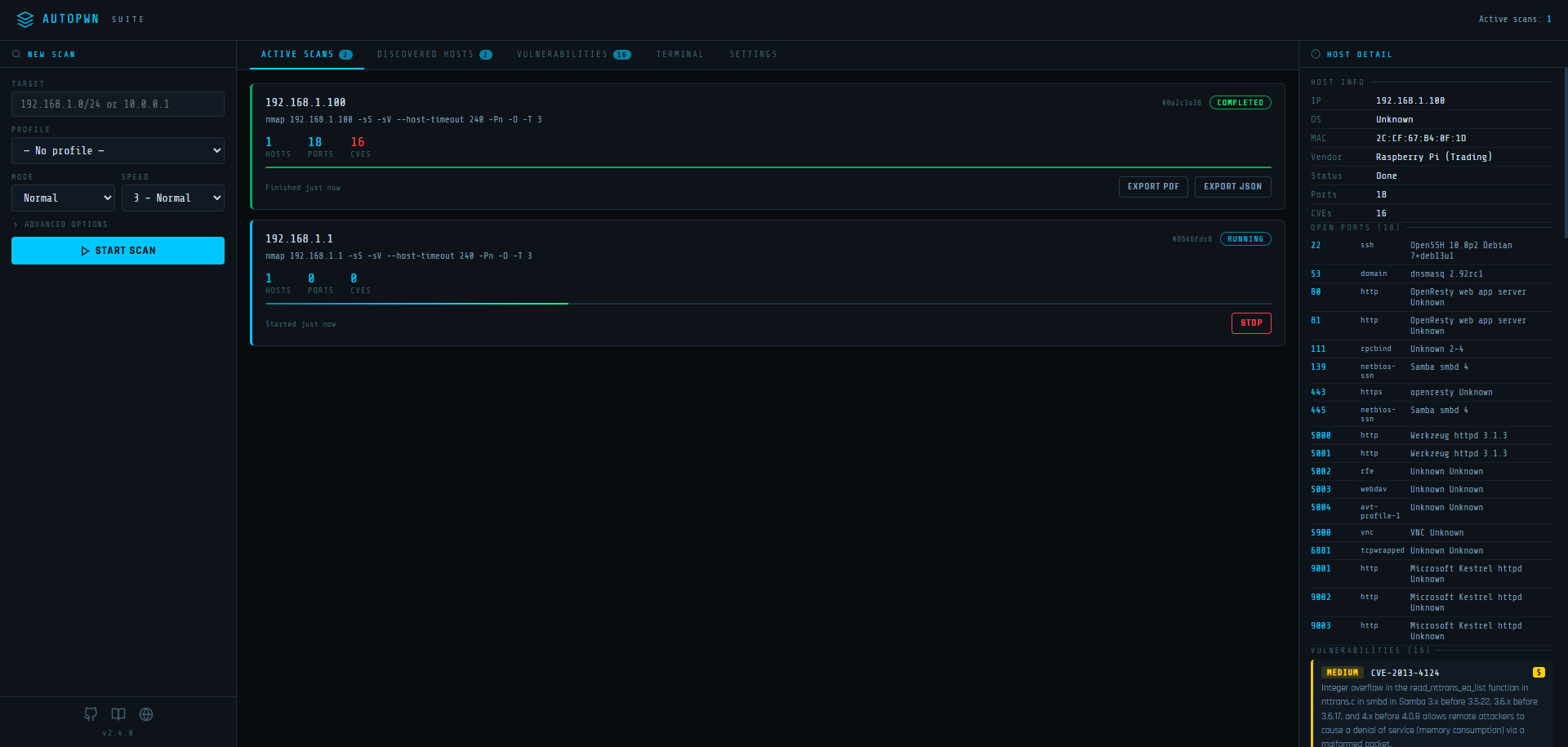 Web UI Dashboard