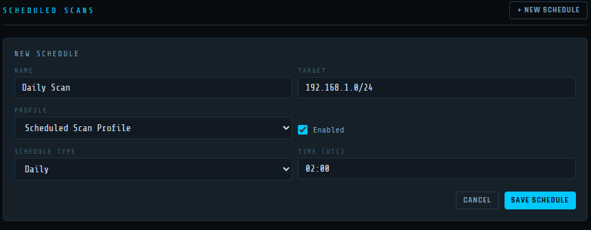 Scheduled Scans