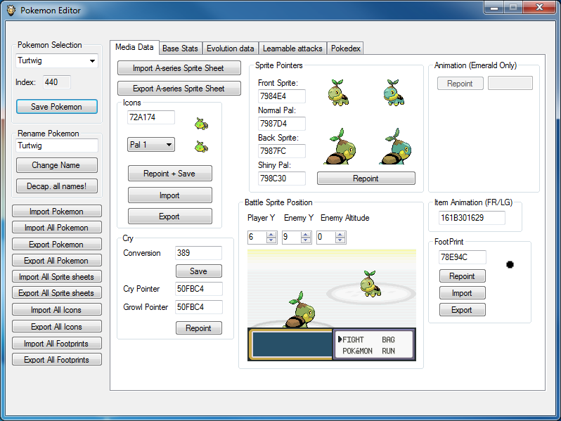 Pokemon hacking tools pack gba