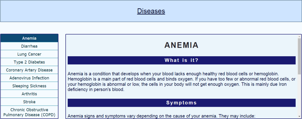 Disease Page