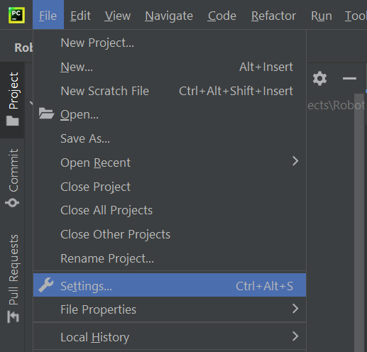 Pycharm Settings