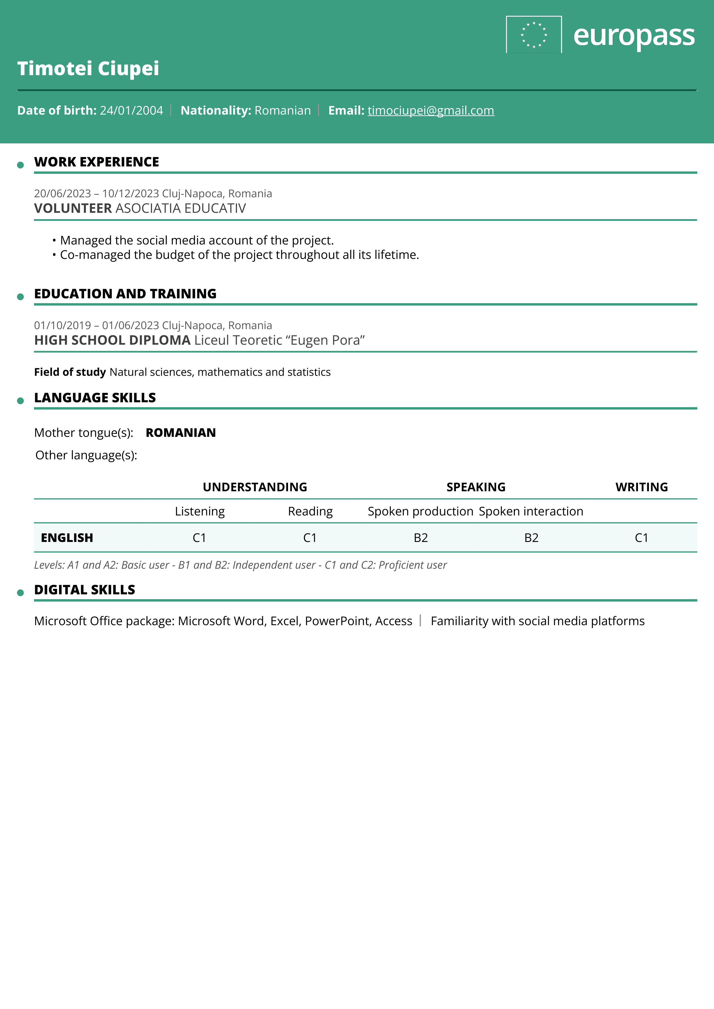 My CV