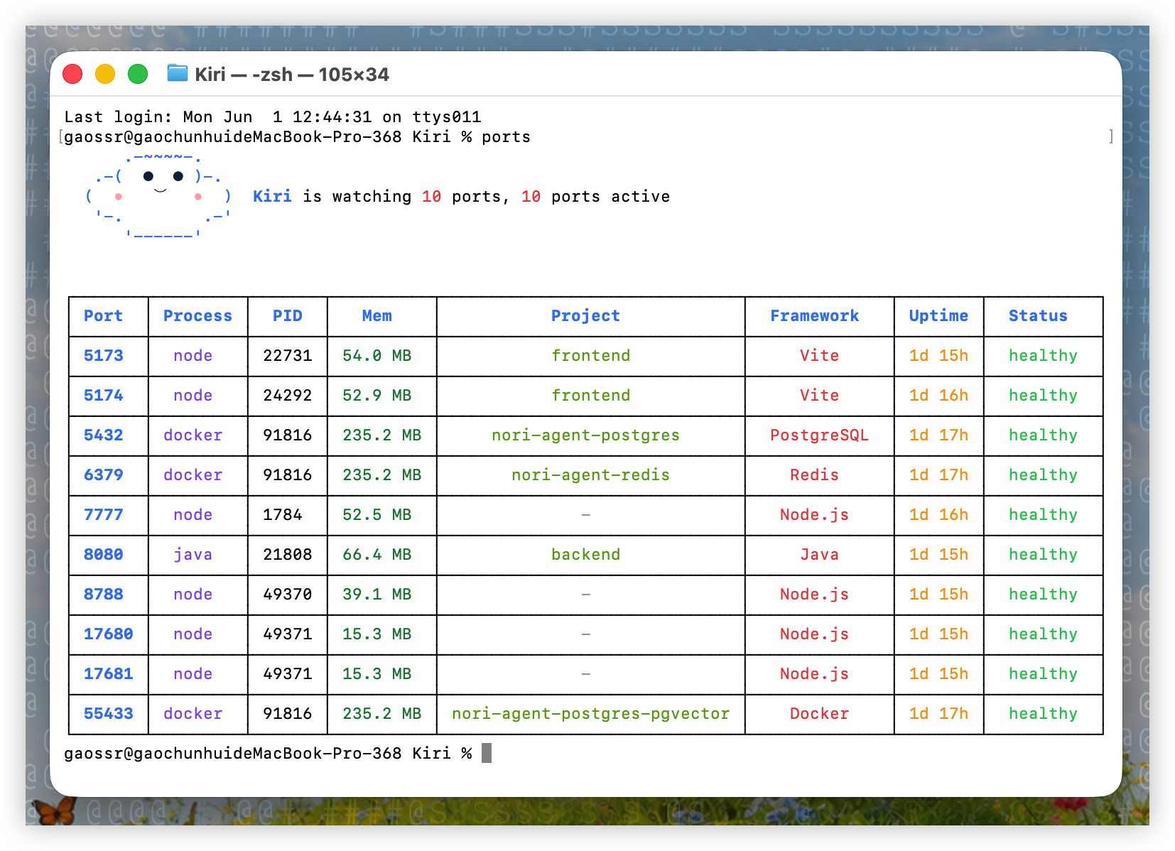 Kiri ports overview