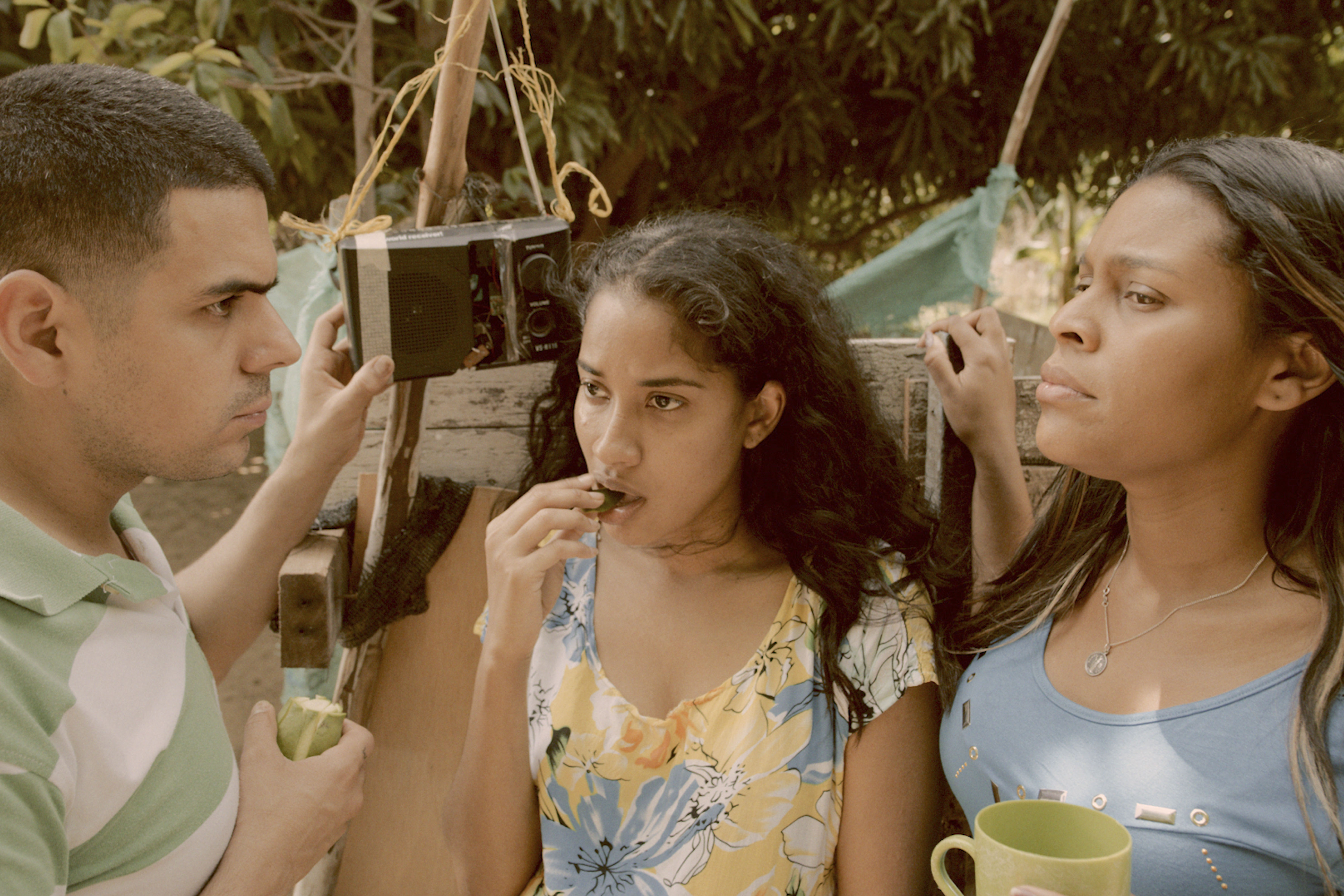 Daylin Vega, Alejo Aguilar and Sheila Monterola in The Border, directed by David David