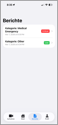 Reports Page - German