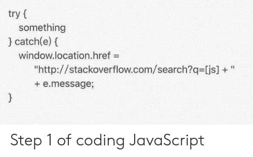 Step 1 of coding Javascript