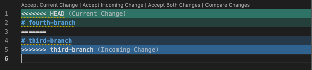 readme file merge conflict