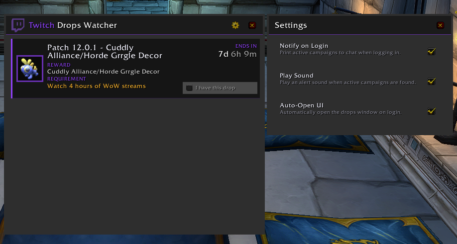 Options Menu