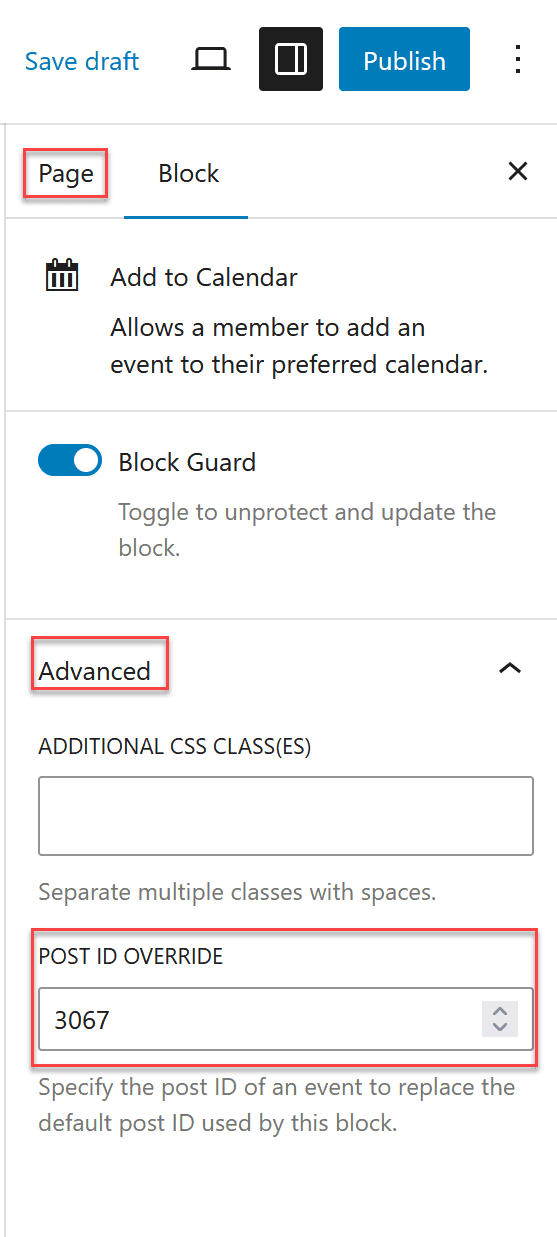 Screenshot of the settings panel for ID Override