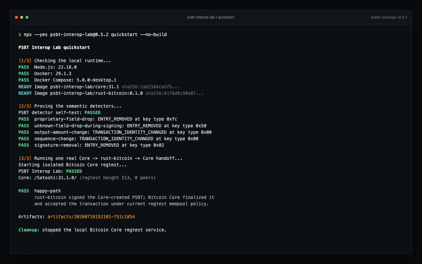 v0.5.2 quickstart terminal output