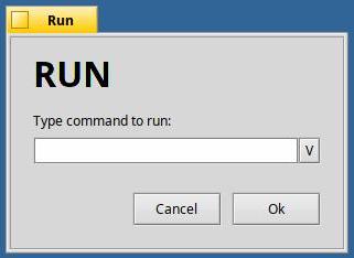 Schermata di Run