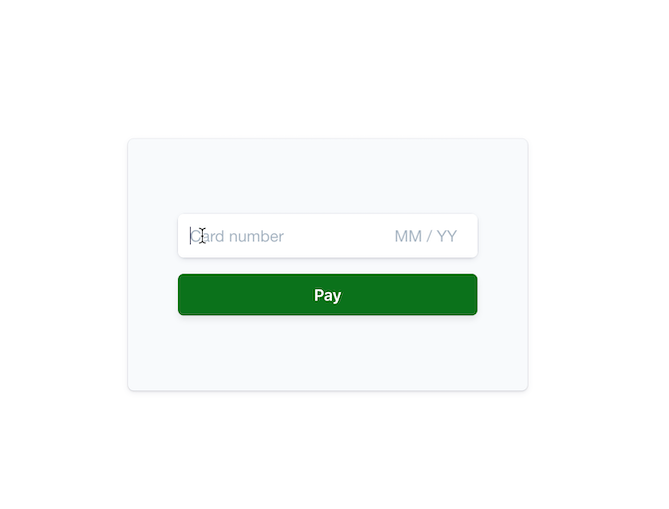 Accepting a card payment on the web