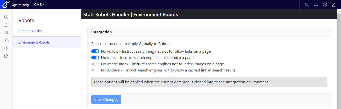 Stott Robots Handler, Environment Robots