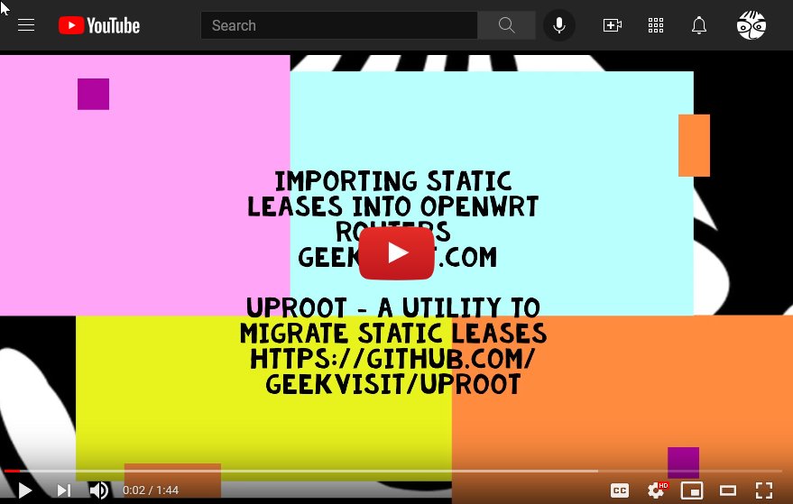Youtube Demo of OpenWrt Import