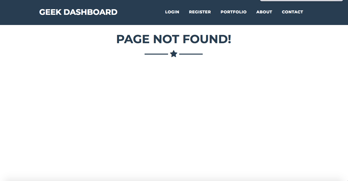 Page Not Found Page