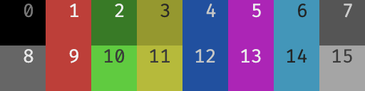 16 Standard Colors