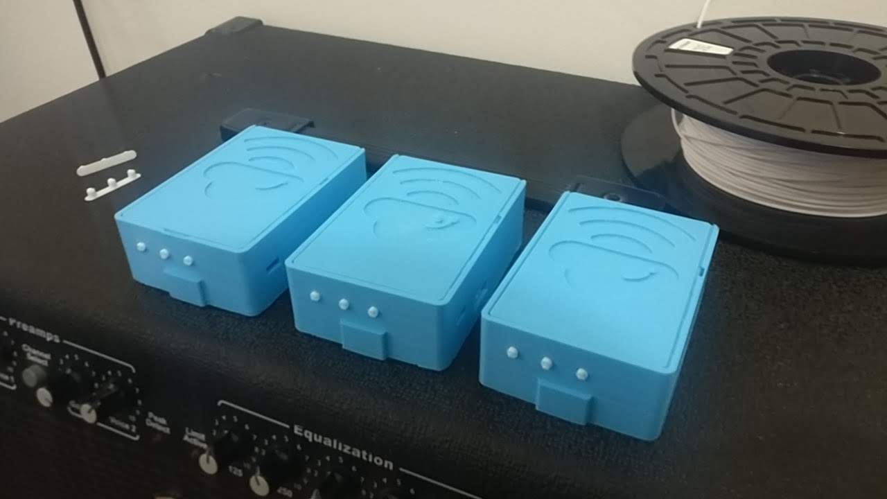 Fleet of three blue cases