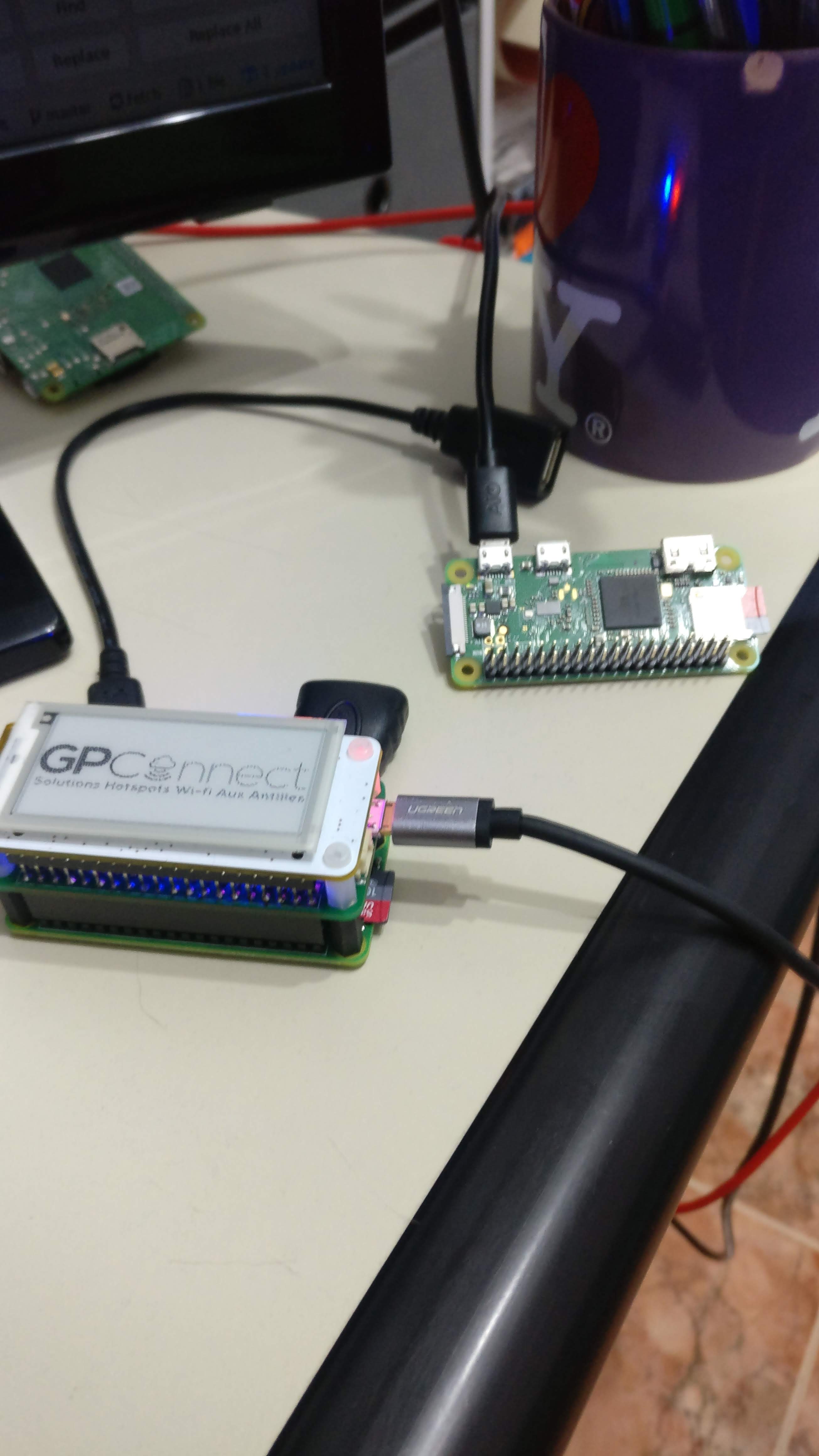 Development desk with PiSpot devices