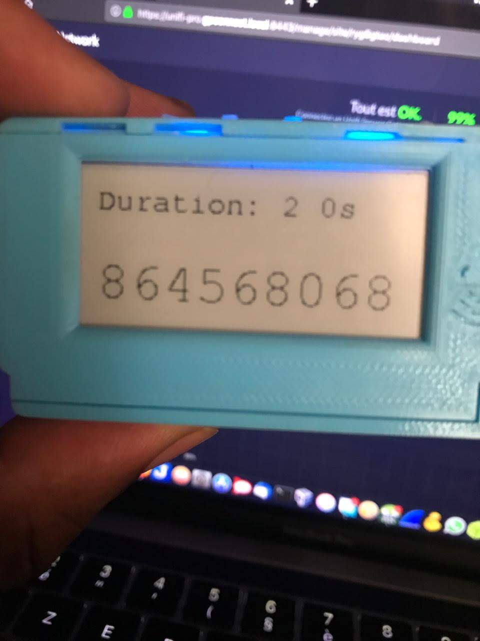 PiSpot Watch showing voucher code