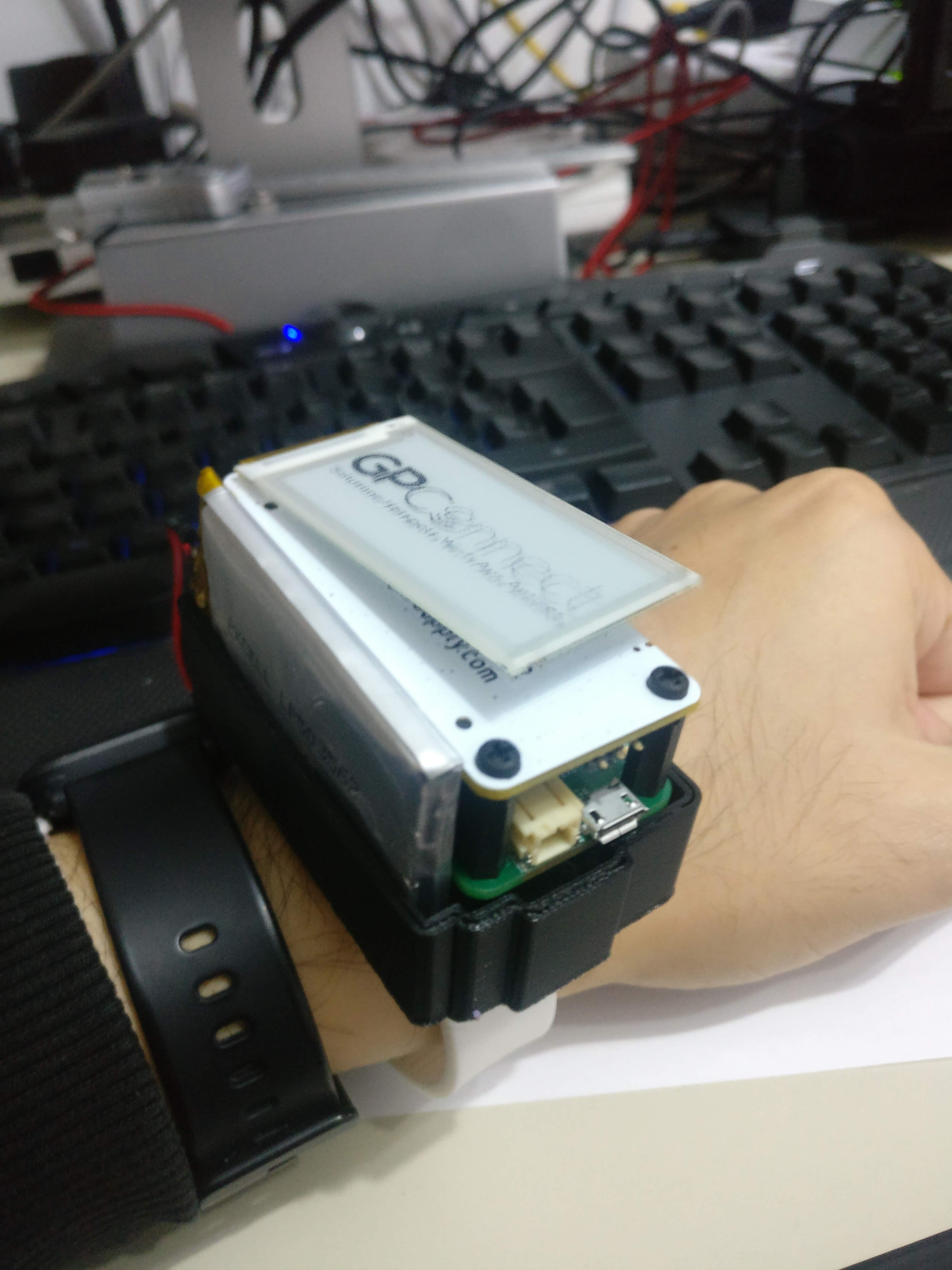 PiSpot Watch worn on wrist