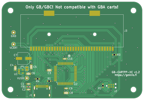 GB-CARTPP-XC v1.2 KiCad render