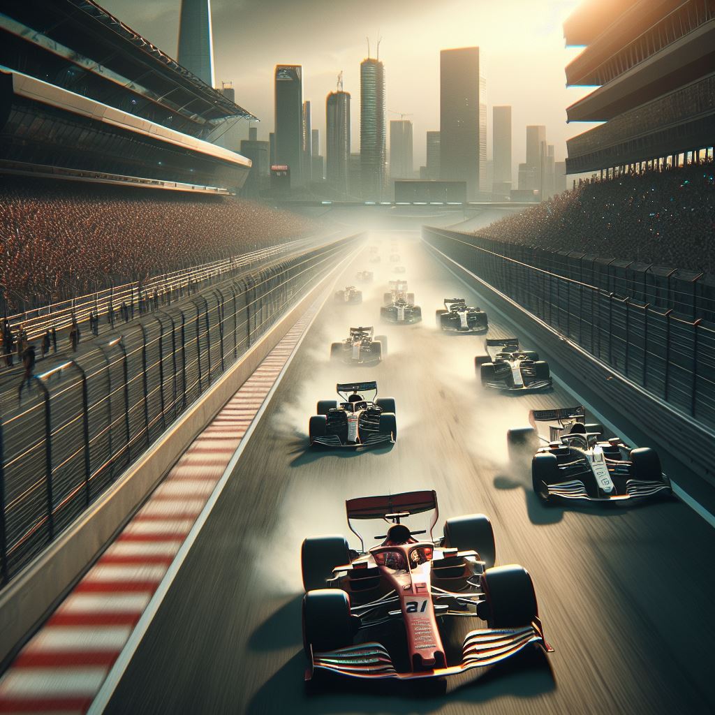 An AI generated image of an F1 competition