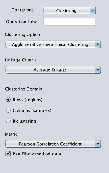 Clustering Options