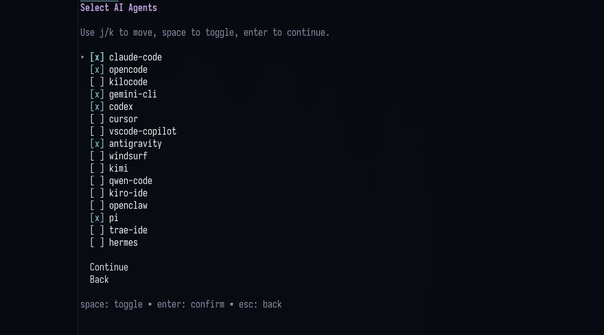 The installer configuring multiple agents