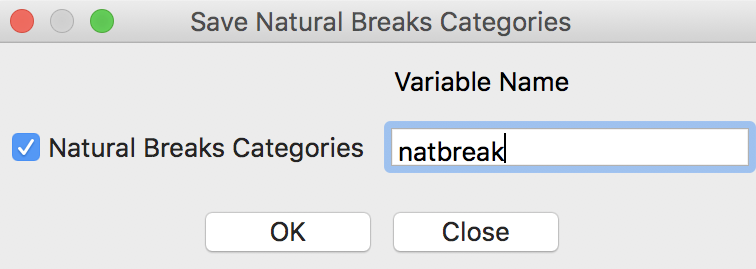 Map categories variable