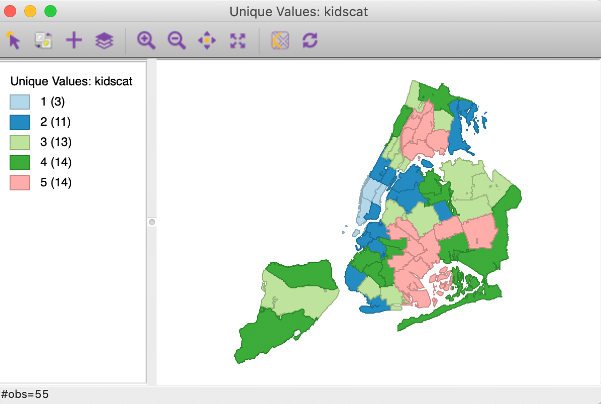 Unique value map