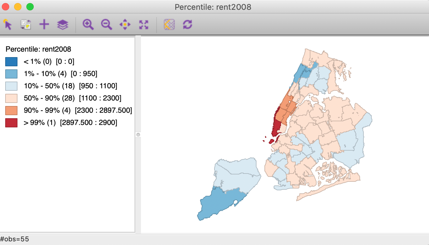 Percentile map