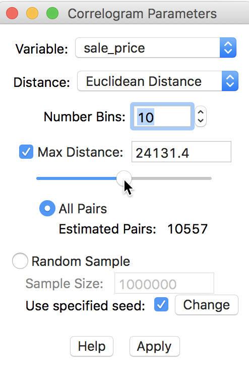 Adjusting maximum distance