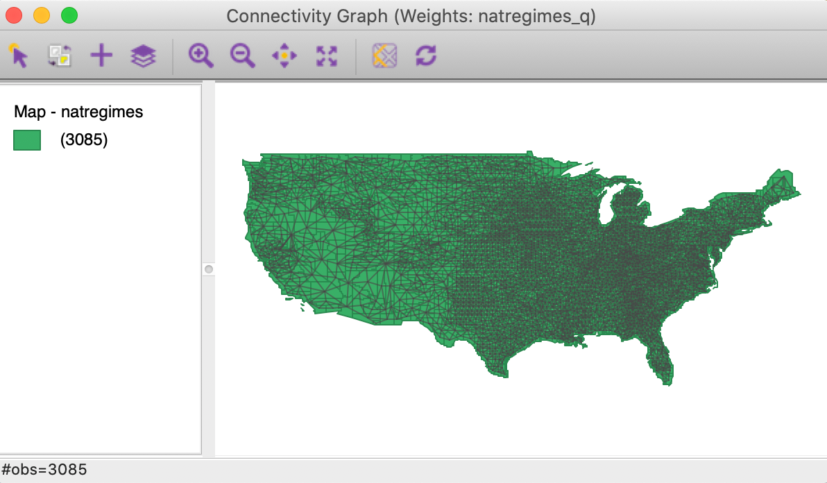Connectivity graph - US counties