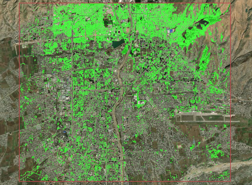 Central Asia - cities vegetation