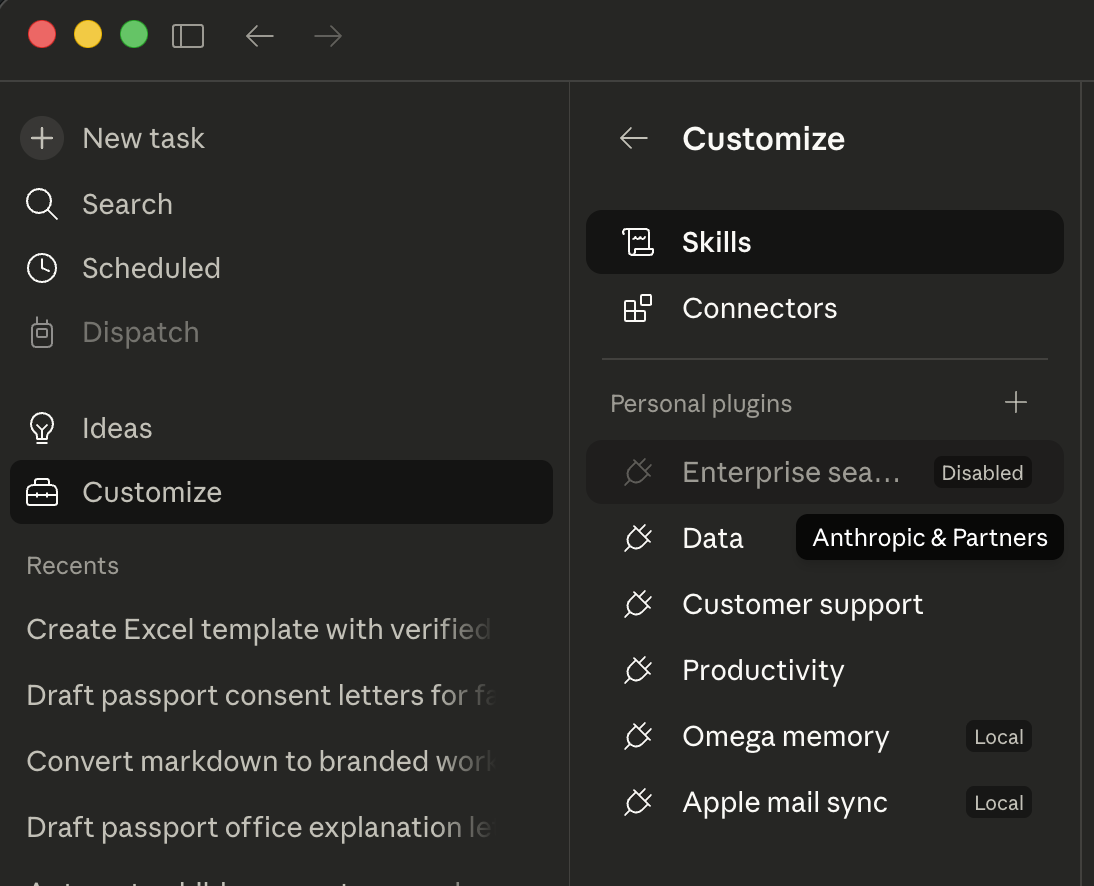 Customize sidebar