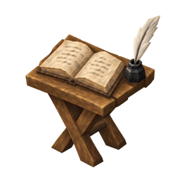 Book-and-quill storage controller icon