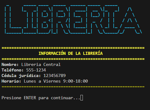 Captura de GestionLibreria