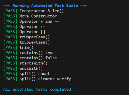 Captura de LibreriaString
