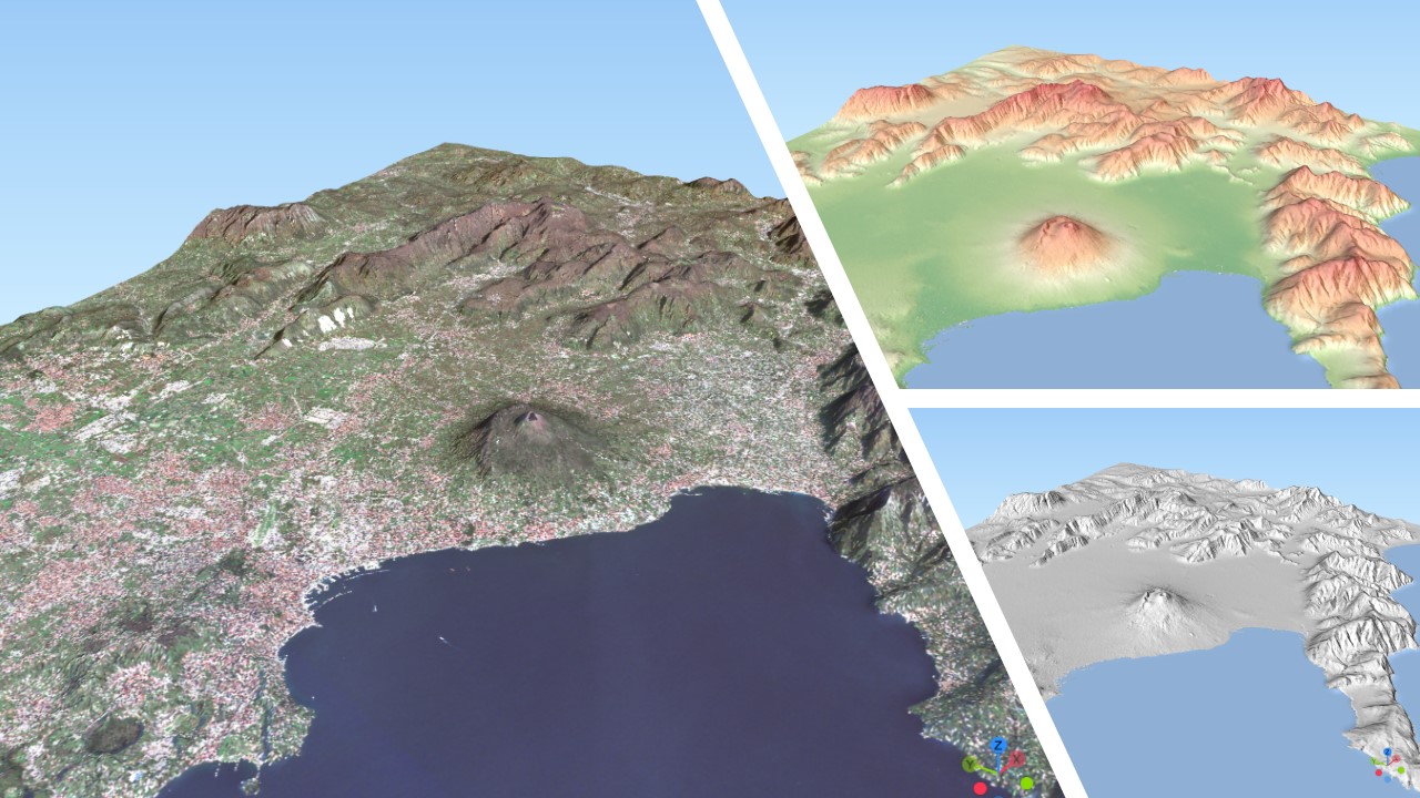 3D Model of Vesuvio and Napoli