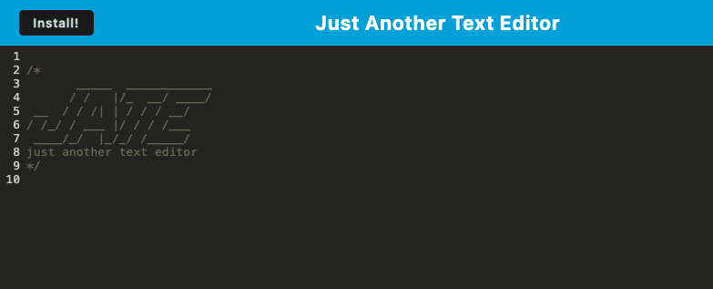 Just Another Text Editor