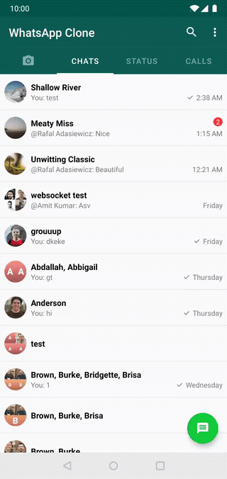 WhatsApp Clone Preview