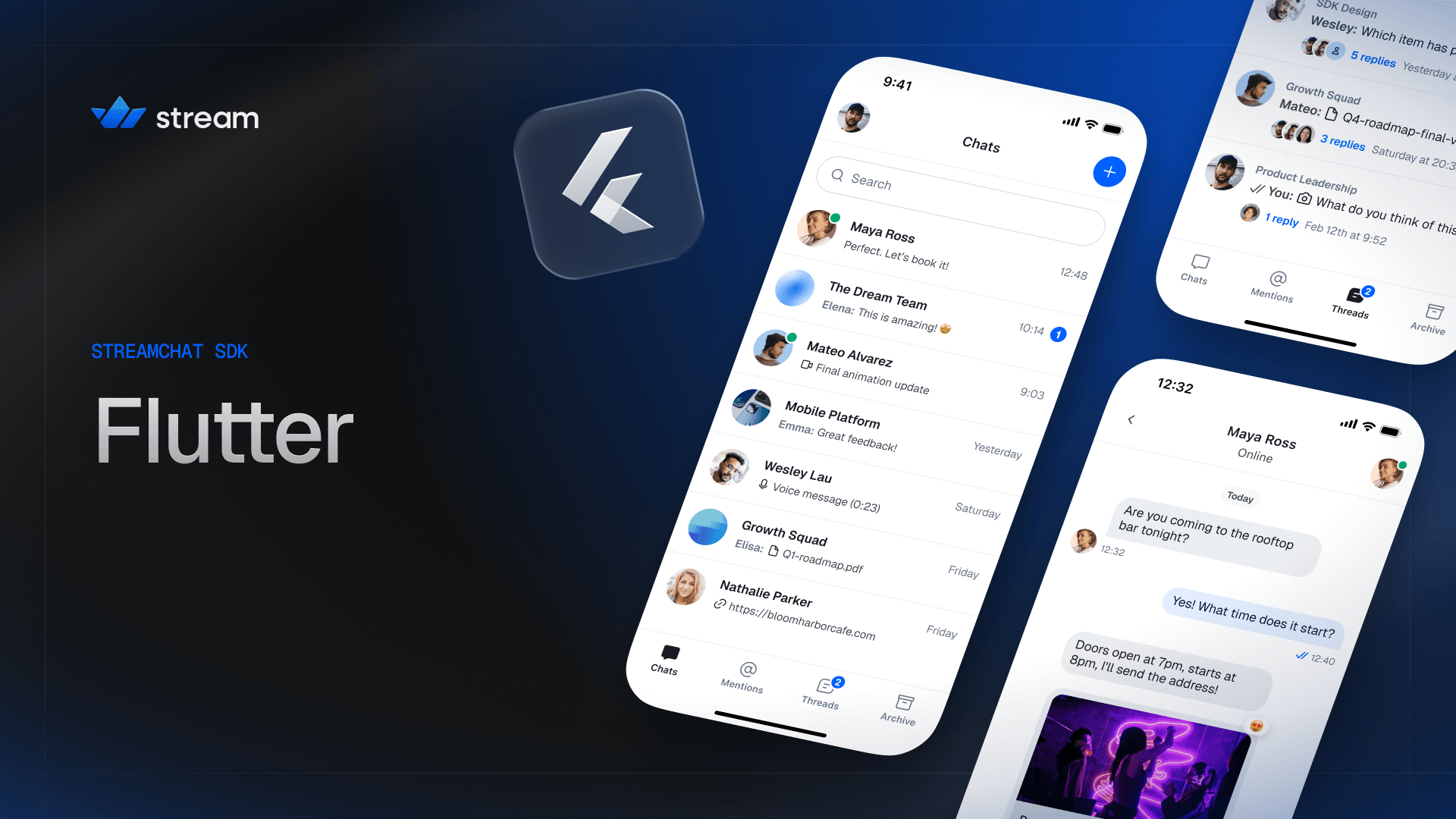 Stream Chat Flutter SDK hero image