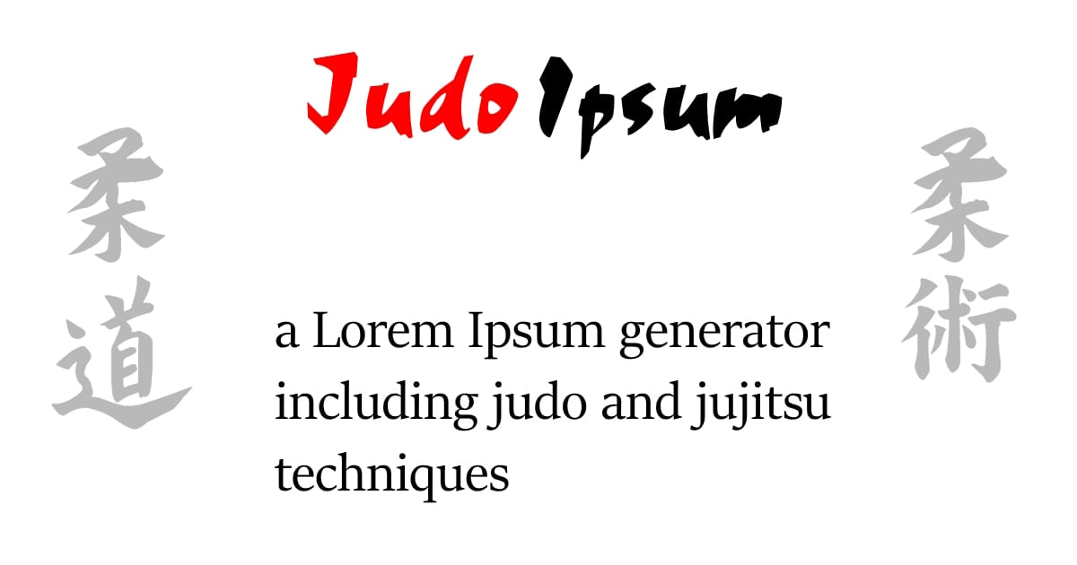 JudoIpsum