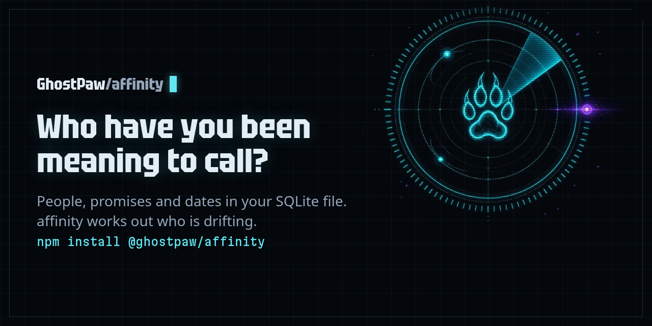 GhostPaw affinity: Who have you been meaning to call?
