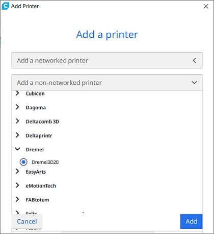 Select the Dremel 3D20