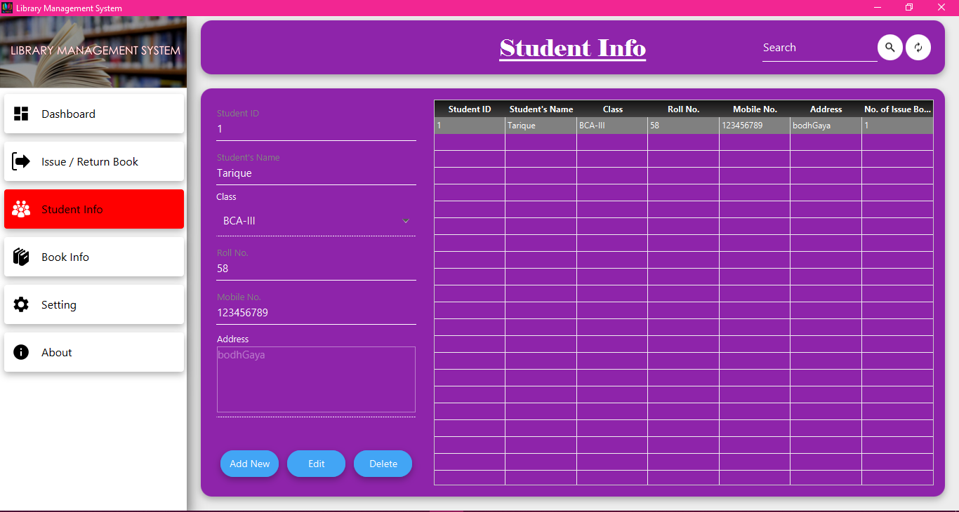 Student Form