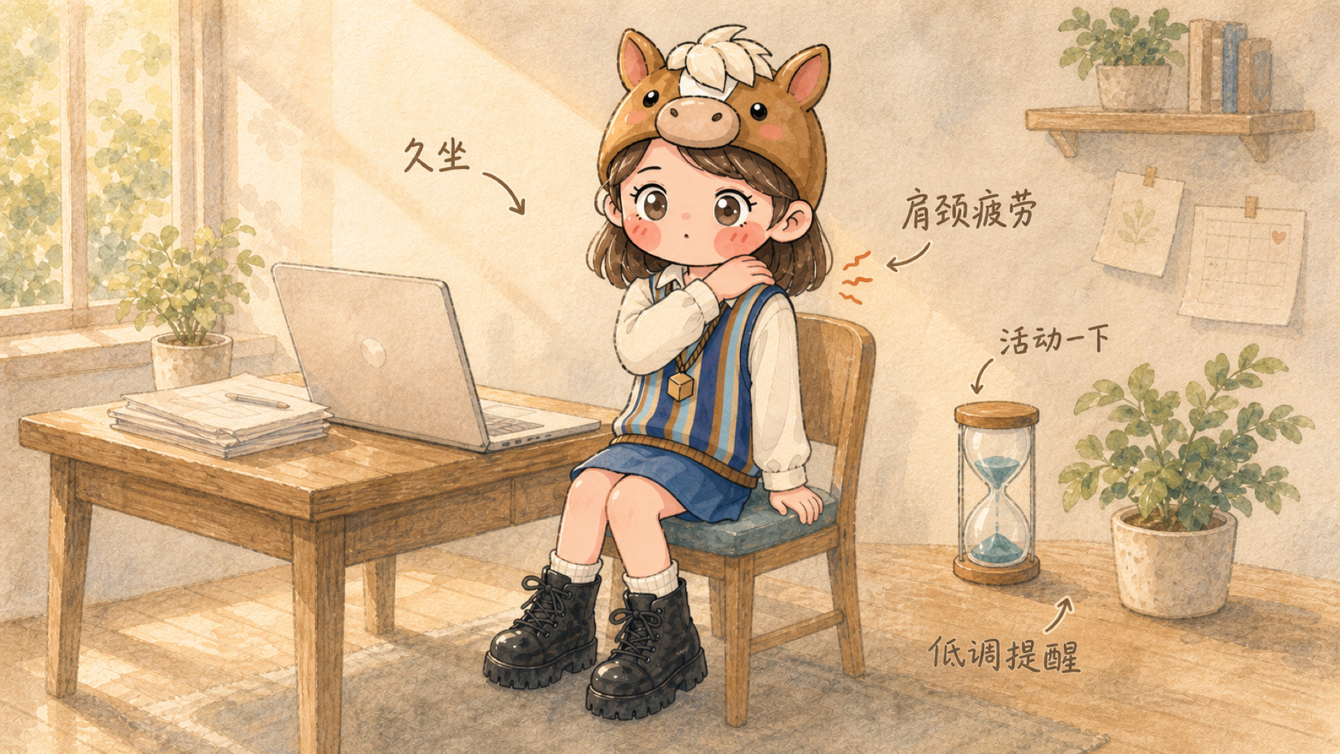 久坐肩颈疲劳